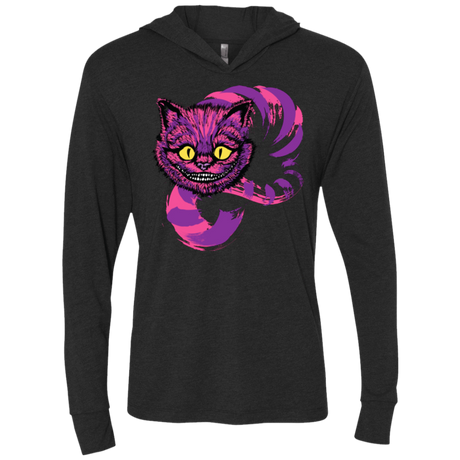 T-Shirts Vintage Black / X-Small Grinning Like A Cheshire Cat 2 Triblend Long Sleeve Hoodie Tee
