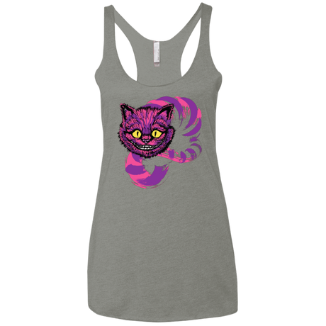 T-Shirts Venetian Grey / X-Small Grinning Like A Cheshire Cat 2 Women's Triblend Racerback Tank