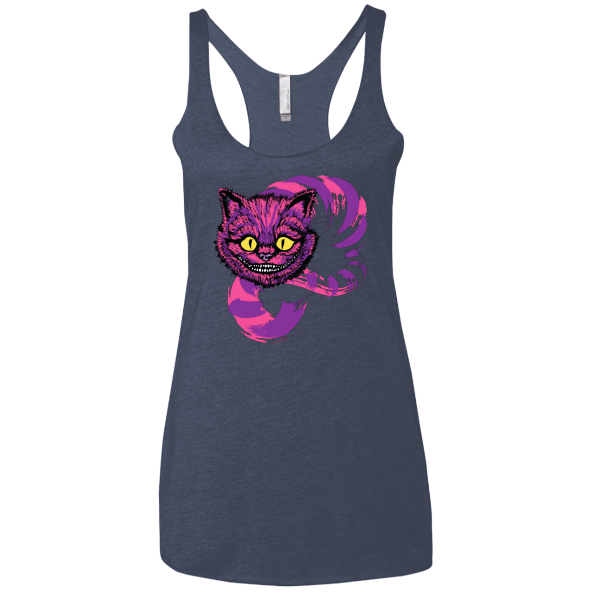 T-Shirts Vintage Navy / X-Small Grinning Like A Cheshire Cat 2 Women's Triblend Racerback Tank