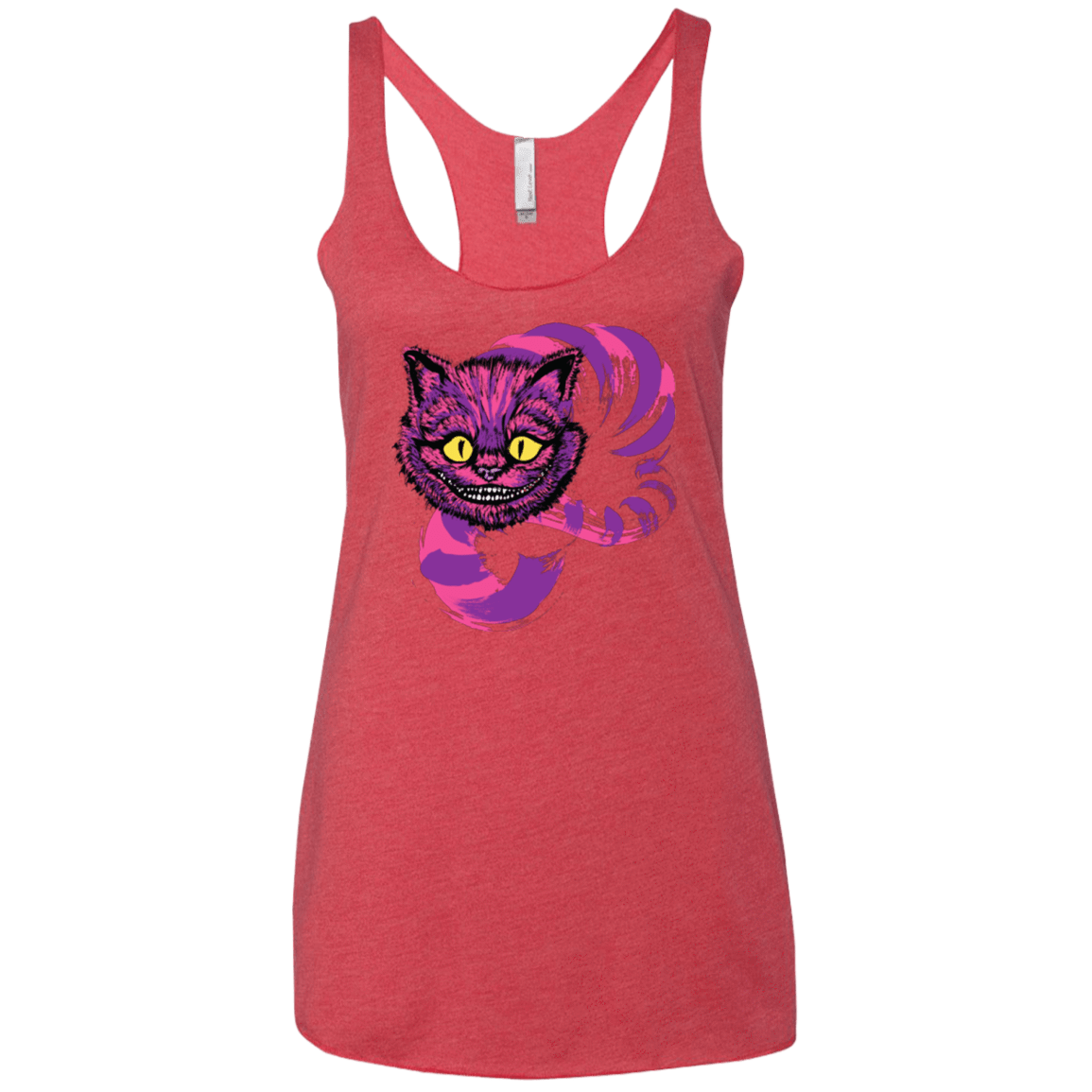 T-Shirts Vintage Red / X-Small Grinning Like A Cheshire Cat 2 Women's Triblend Racerback Tank