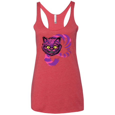 T-Shirts Vintage Red / X-Small Grinning Like A Cheshire Cat 2 Women's Triblend Racerback Tank