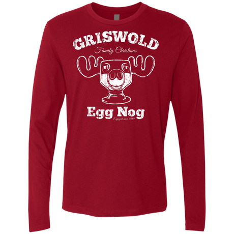 T-Shirts Cardinal / Small Griswold Christmas Egg Nog Men's Premium Long Sleeve
