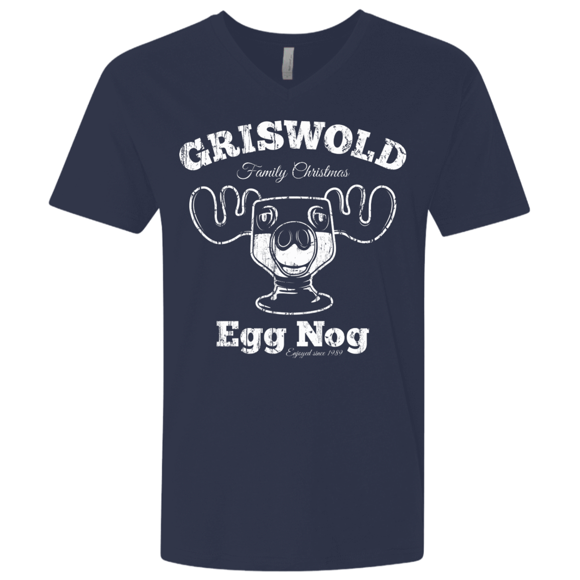 T-Shirts Midnight Navy / X-Small Griswold Christmas Egg Nog Men's Premium V-Neck