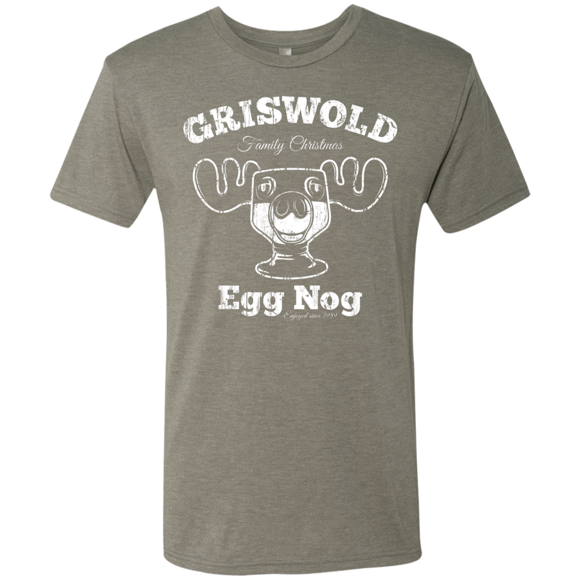 T-Shirts Venetian Grey / Small Griswold Christmas Egg Nog Men's Triblend T-Shirt