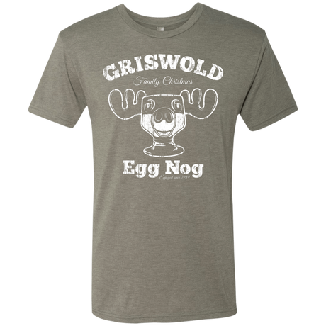 T-Shirts Venetian Grey / Small Griswold Christmas Egg Nog Men's Triblend T-Shirt