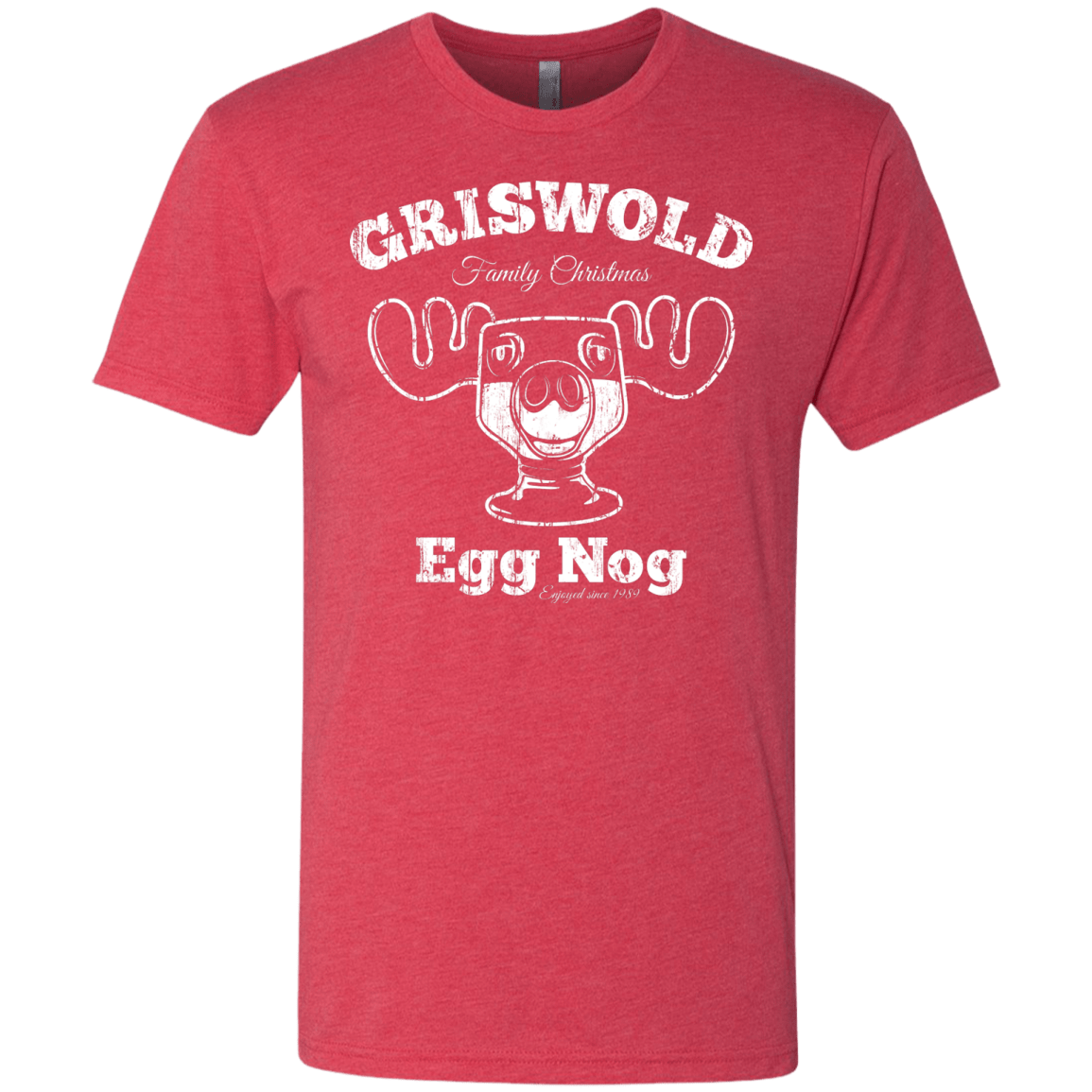 T-Shirts Vintage Red / Small Griswold Christmas Egg Nog Men's Triblend T-Shirt
