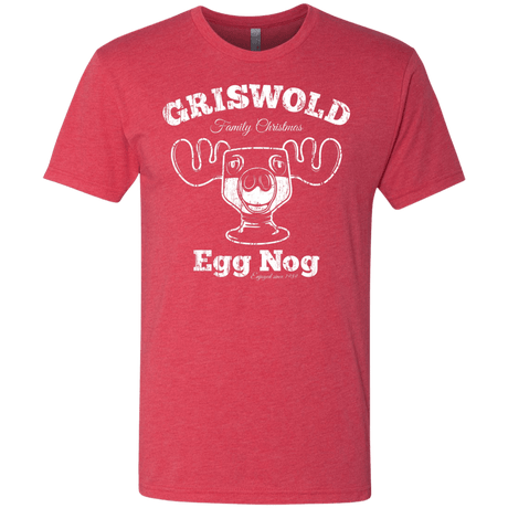 T-Shirts Vintage Red / Small Griswold Christmas Egg Nog Men's Triblend T-Shirt