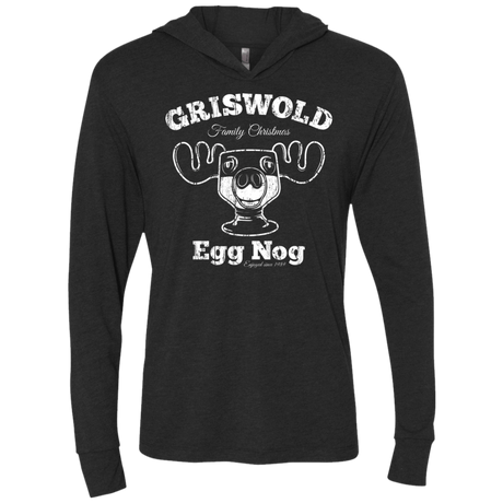 T-Shirts Vintage Black / X-Small Griswold Christmas Egg Nog Triblend Long Sleeve Hoodie Tee