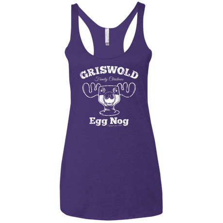 T-Shirts Purple / X-Small Griswold Christmas Egg Nog Women's Triblend Racerback Tank