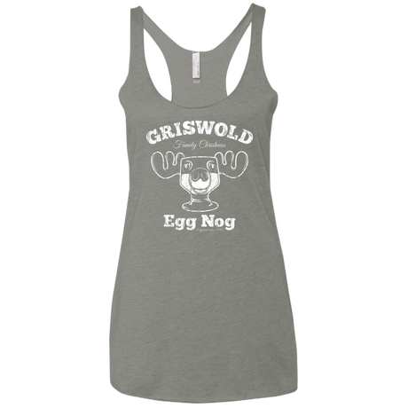 T-Shirts Venetian Grey / X-Small Griswold Christmas Egg Nog Women's Triblend Racerback Tank