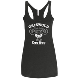 T-Shirts Vintage Black / X-Small Griswold Christmas Egg Nog Women's Triblend Racerback Tank