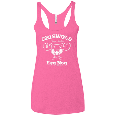 T-Shirts Vintage Pink / X-Small Griswold Christmas Egg Nog Women's Triblend Racerback Tank