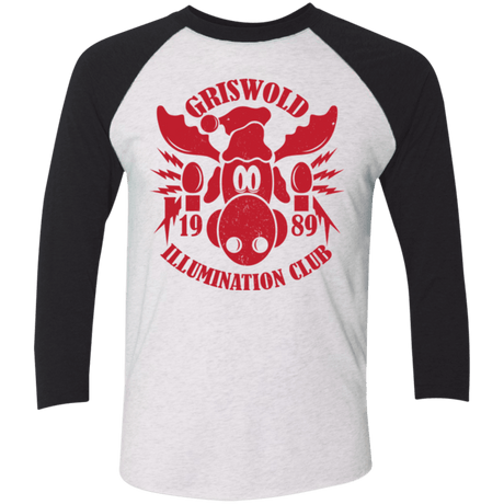 T-Shirts Heather White/Vintage Black / X-Small Griswold Illumination Club Triblend 3/4 Sleeve