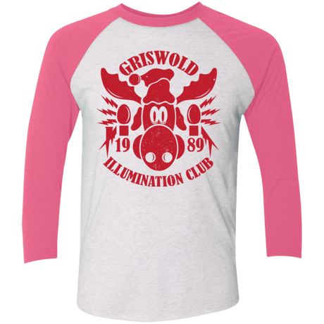 T-Shirts Heather White/Vintage Pink / X-Small Griswold Illumination Club Triblend 3/4 Sleeve