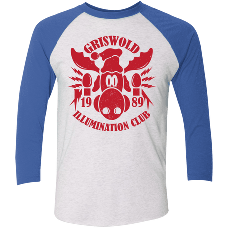 T-Shirts Heather White/Vintage Royal / X-Small Griswold Illumination Club Triblend 3/4 Sleeve