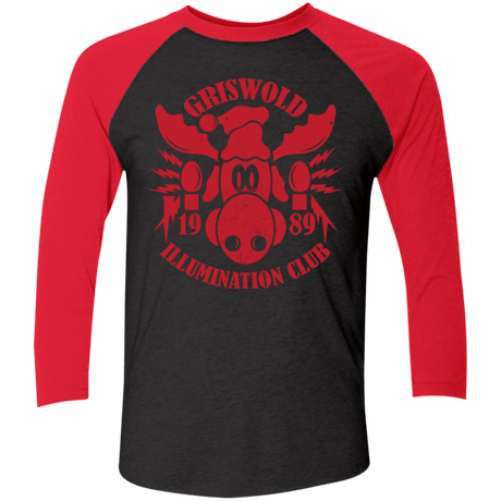 T-Shirts Vintage Black/Vintage Red / X-Small Griswold Illumination Club Triblend 3/4 Sleeve