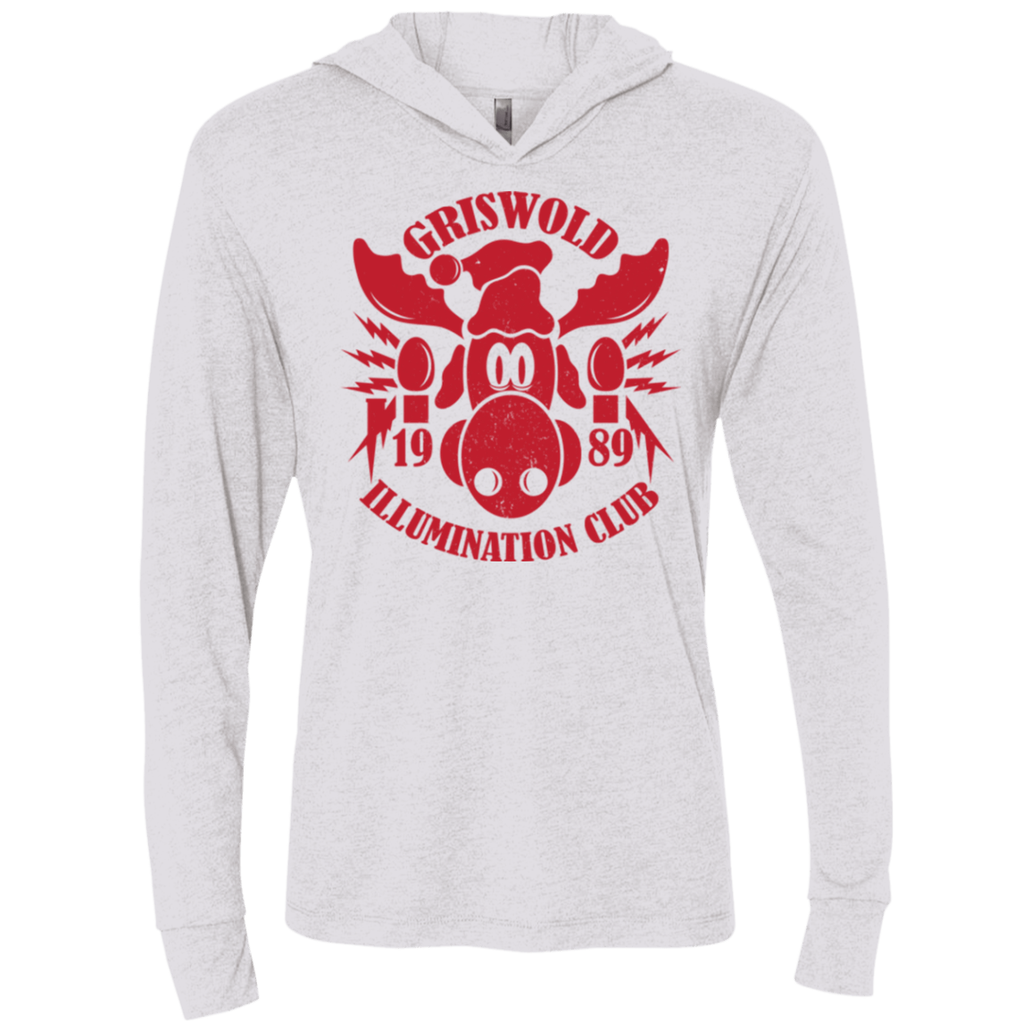 T-Shirts Heather White / X-Small Griswold Illumination Club Triblend Long Sleeve Hoodie Tee