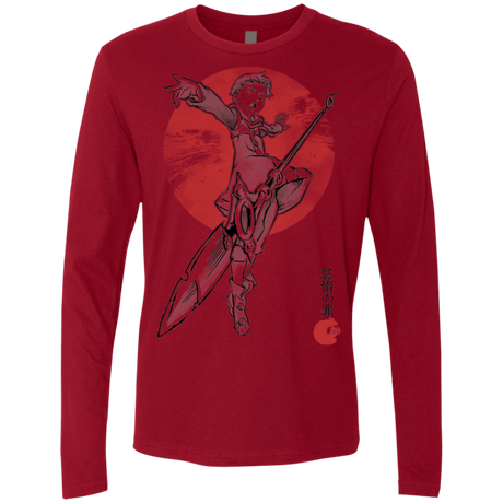 T-Shirts Cardinal / S Grizzly Sloth Men's Premium Long Sleeve