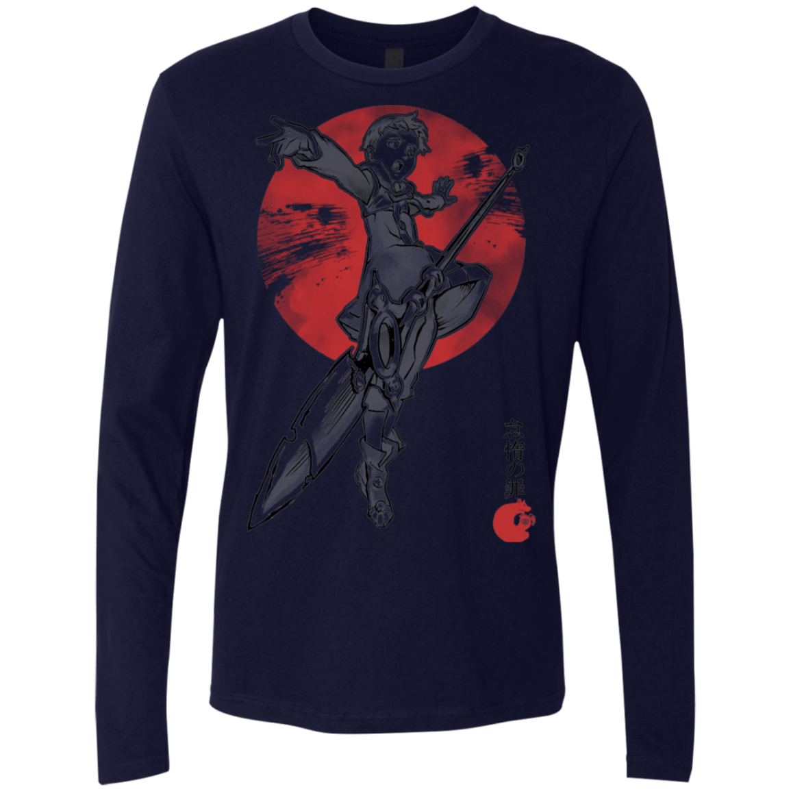 T-Shirts Midnight Navy / S Grizzly Sloth Men's Premium Long Sleeve
