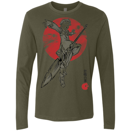 T-Shirts Military Green / S Grizzly Sloth Men's Premium Long Sleeve