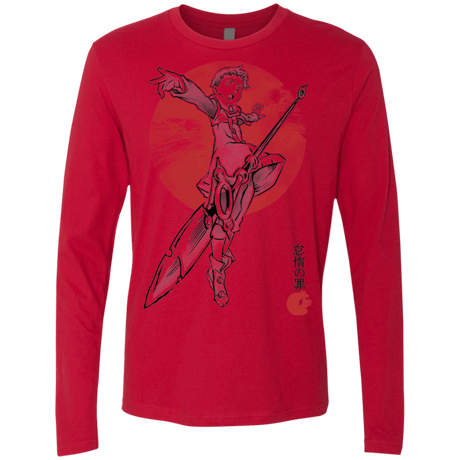 T-Shirts Red / S Grizzly Sloth Men's Premium Long Sleeve