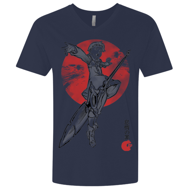 T-Shirts Midnight Navy / X-Small Grizzly Sloth Men's Premium V-Neck