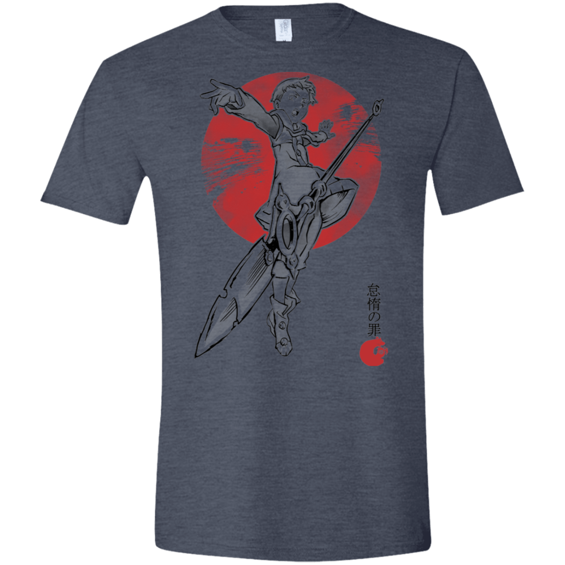 T-Shirts Heather Navy / S Grizzly Sloth Men's Semi-Fitted Softstyle