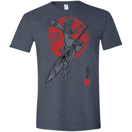 T-Shirts Heather Navy / S Grizzly Sloth Men's Semi-Fitted Softstyle