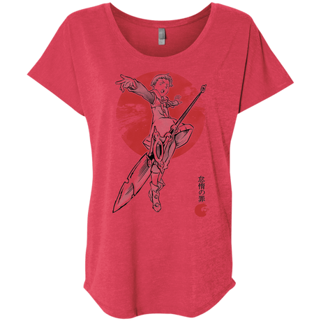 T-Shirts Vintage Red / X-Small Grizzly Sloth Triblend Dolman Sleeve