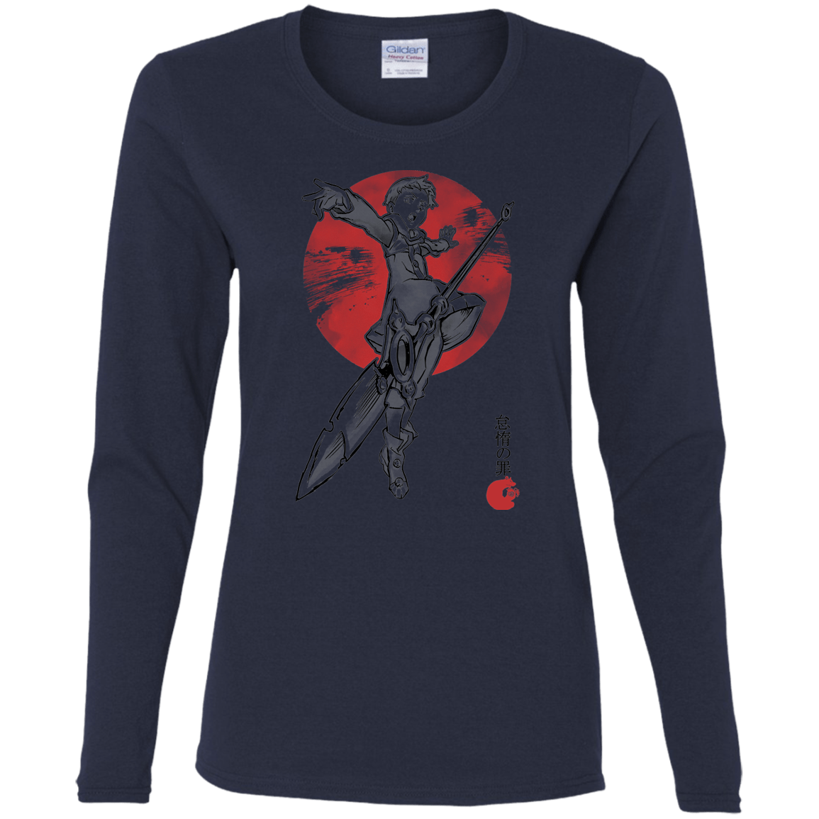 T-Shirts Navy / S Grizzly Sloth Women's Long Sleeve T-Shirt