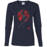 T-Shirts Navy / S Grizzly Sloth Women's Long Sleeve T-Shirt