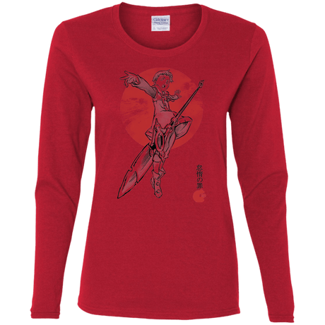 T-Shirts Red / S Grizzly Sloth Women's Long Sleeve T-Shirt