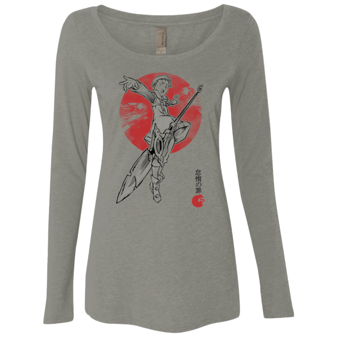 T-Shirts Venetian Grey / S Grizzly Sloth Women's Triblend Long Sleeve Shirt