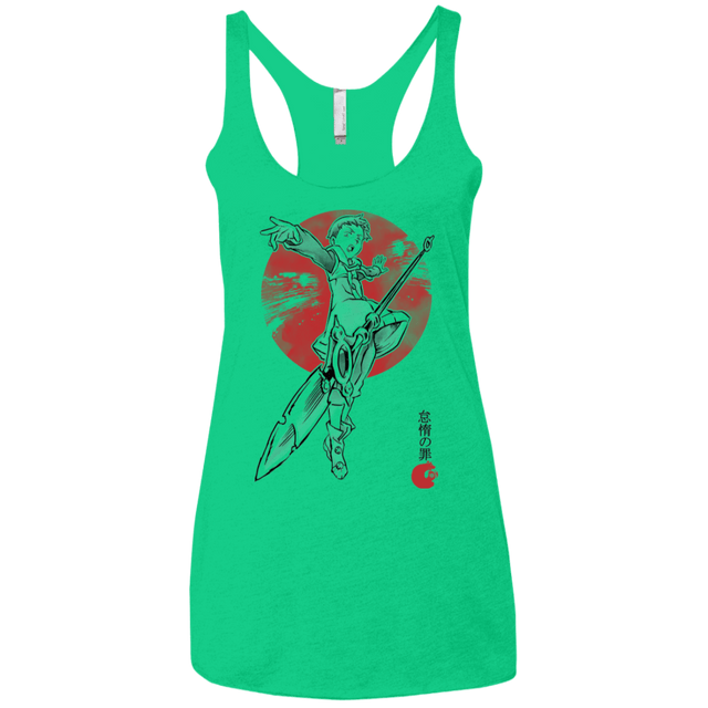 T-Shirts Envy / X-Small Grizzly Sloth Women's Triblend Racerback Tank