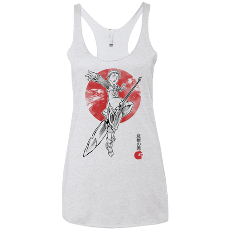 T-Shirts Heather White / X-Small Grizzly Sloth Women's Triblend Racerback Tank