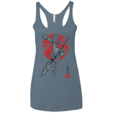 T-Shirts Indigo / X-Small Grizzly Sloth Women's Triblend Racerback Tank