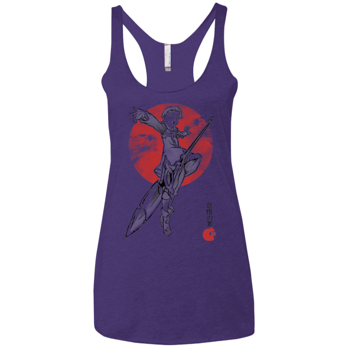 T-Shirts Purple Rush / X-Small Grizzly Sloth Women's Triblend Racerback Tank