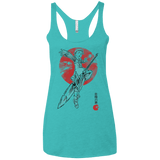 T-Shirts Tahiti Blue / X-Small Grizzly Sloth Women's Triblend Racerback Tank