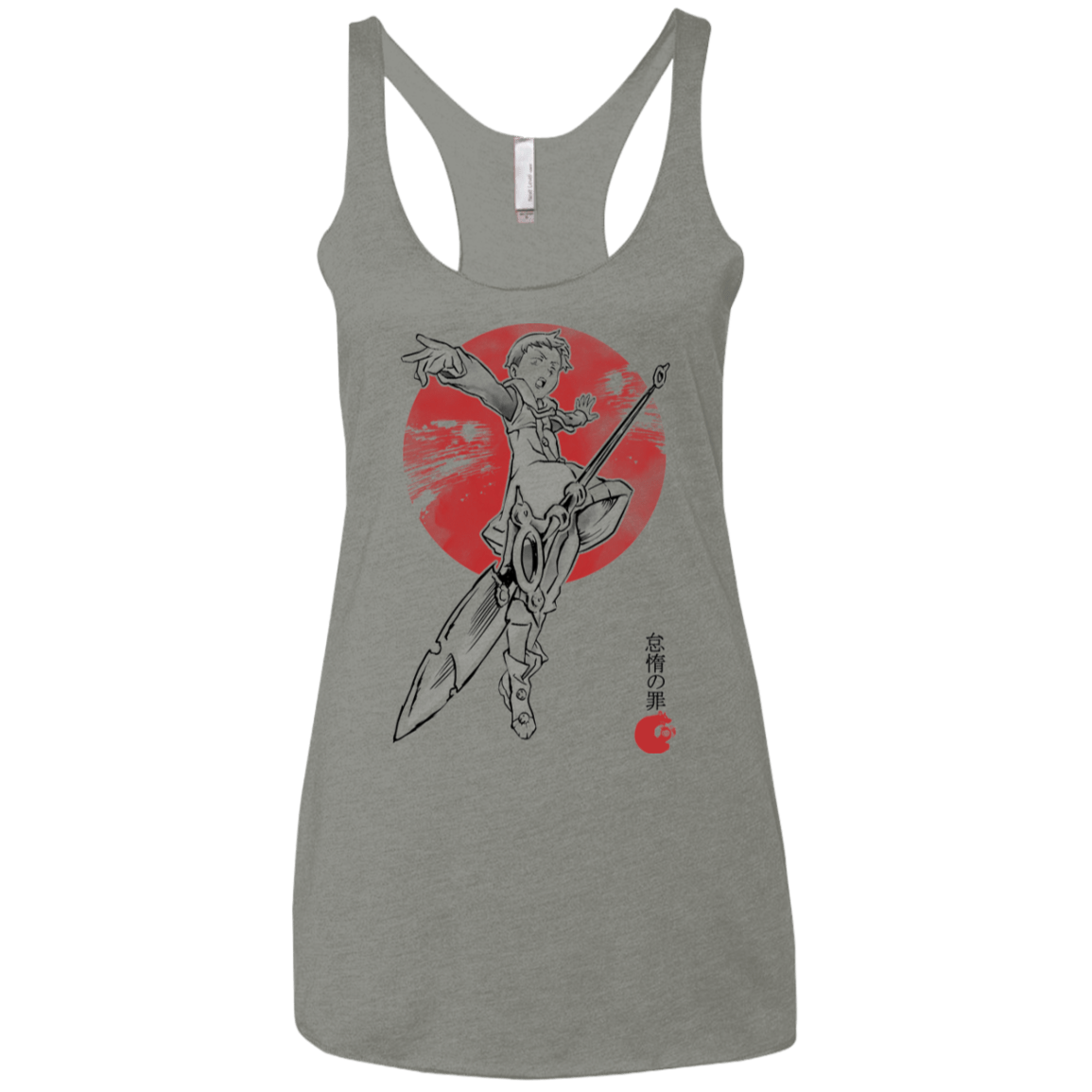 T-Shirts Venetian Grey / X-Small Grizzly Sloth Women's Triblend Racerback Tank