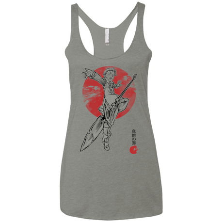 T-Shirts Venetian Grey / X-Small Grizzly Sloth Women's Triblend Racerback Tank