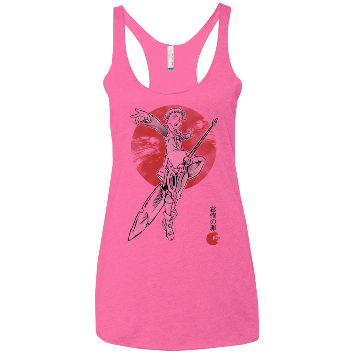 T-Shirts Vintage Pink / X-Small Grizzly Sloth Women's Triblend Racerback Tank