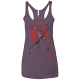 T-Shirts Vintage Purple / X-Small Grizzly Sloth Women's Triblend Racerback Tank