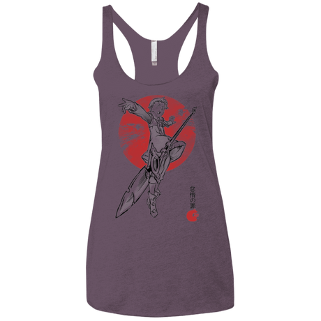 T-Shirts Vintage Purple / X-Small Grizzly Sloth Women's Triblend Racerback Tank