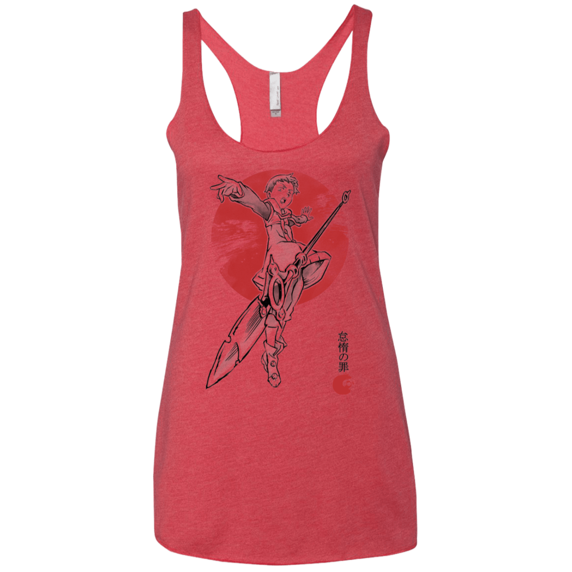 T-Shirts Vintage Red / X-Small Grizzly Sloth Women's Triblend Racerback Tank