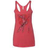 T-Shirts Vintage Red / X-Small Grizzly Sloth Women's Triblend Racerback Tank