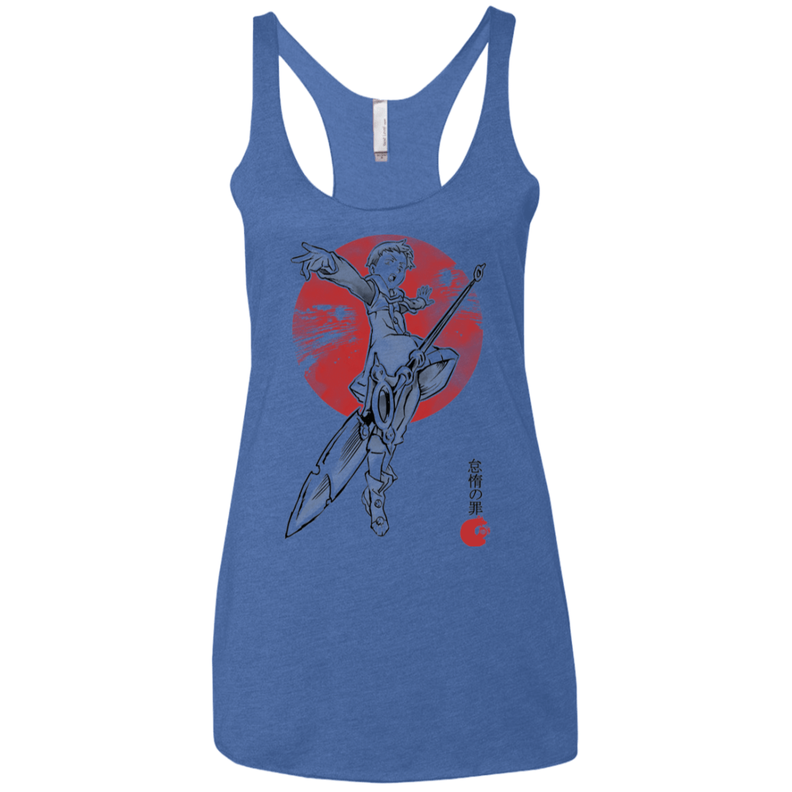 T-Shirts Vintage Royal / X-Small Grizzly Sloth Women's Triblend Racerback Tank