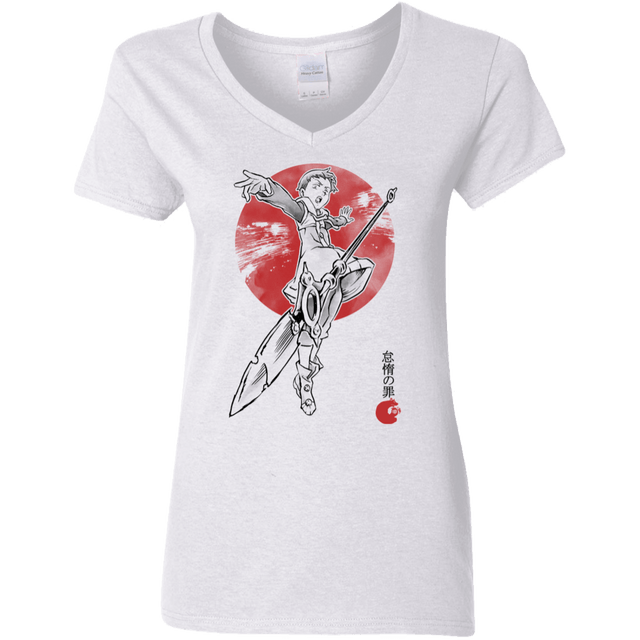 T-Shirts White / S Grizzly Sloth Women's V-Neck T-Shirt