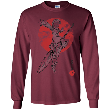 T-Shirts Maroon / YS Grizzly Sloth Youth Long Sleeve T-Shirt