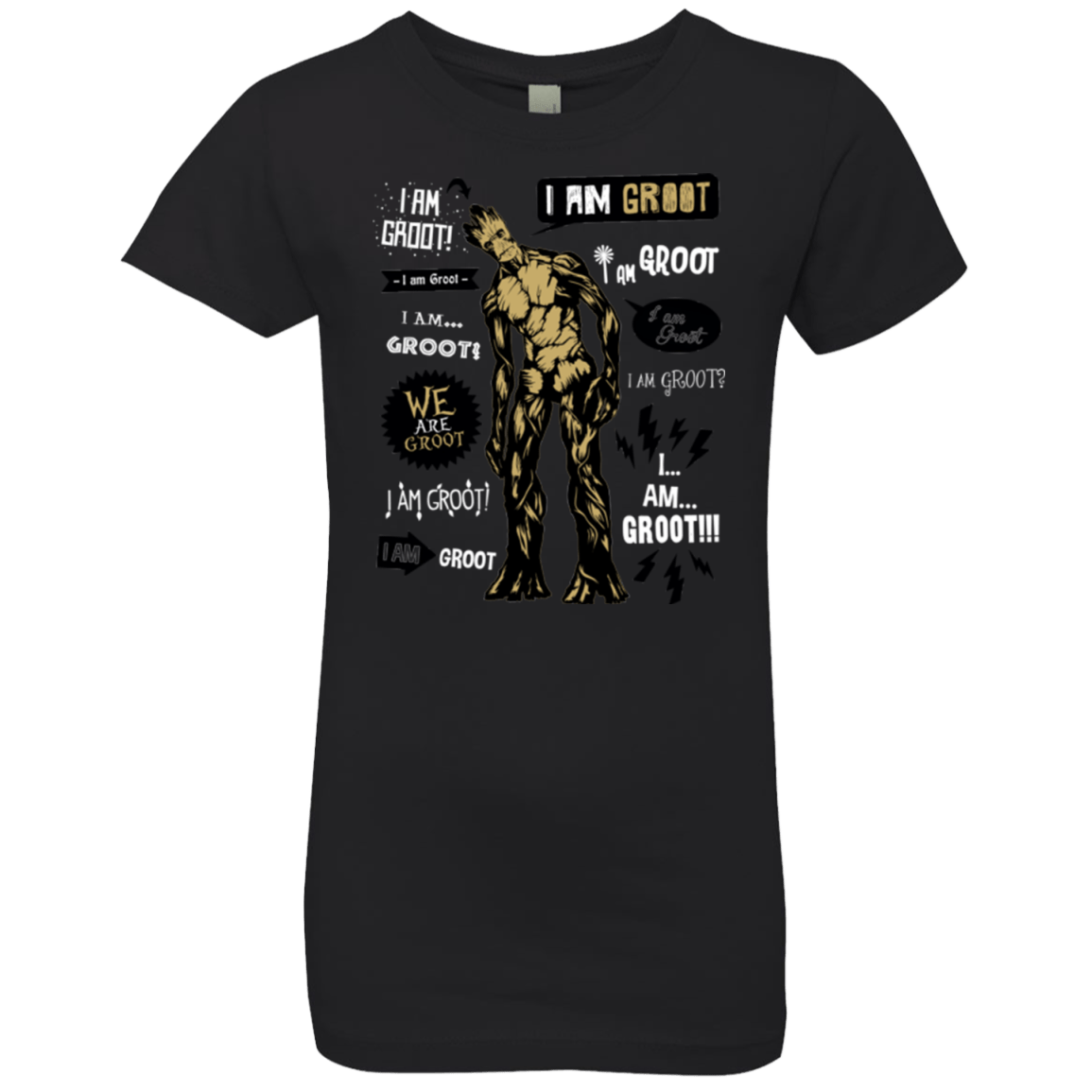 T-Shirts Black / YXS Groot Famous Quotes Girls Premium T-Shirt