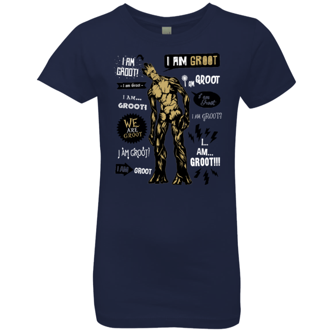 T-Shirts Midnight Navy / YXS Groot Famous Quotes Girls Premium T-Shirt